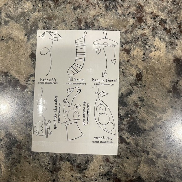 2007  Stampin' Up "Event Full" stamp set; rubber stamps; scrapbooking - Picture 2 of 6